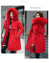Winter Parka 2024 New Women Jacket Clothes Long Coat Wool Liner Hooded Jacket Fur Collar Thick Warm Snow Wear Fashion Parka